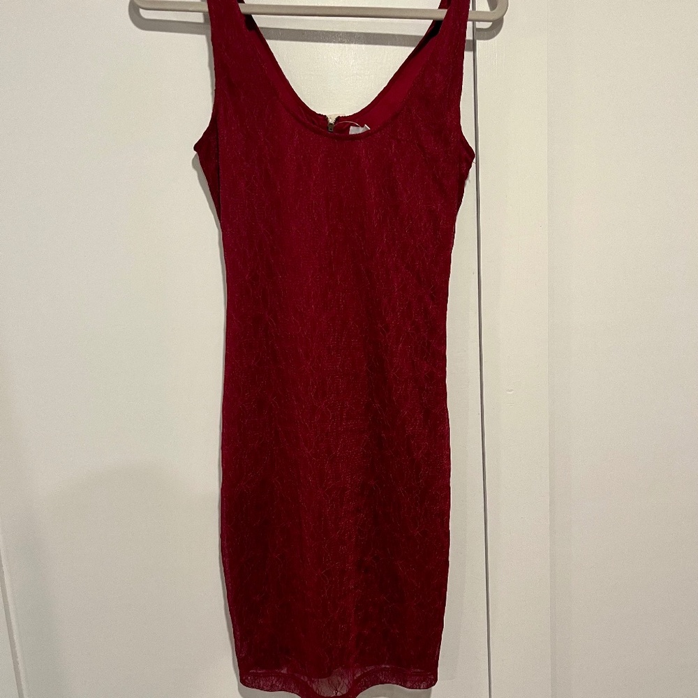 Maroon lacy dress